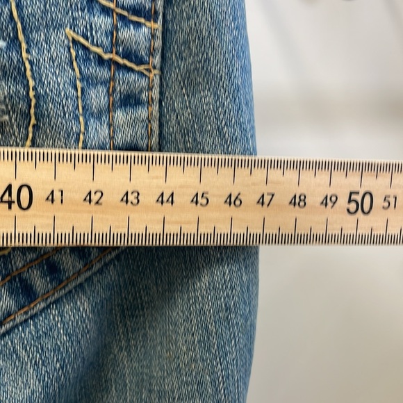 True Religion - Low Rise Flared Y2K Ashbury Pathwork Hippie Jeans Blue - 27 - Picture 12 of 14